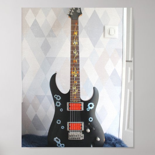 Poster Guitare acoustique mignonne (Devant)