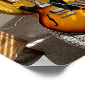 Poster Guitare acoustique mignonne (Coin)