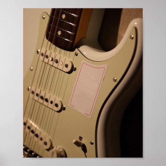 Poster Guitare acoustique mignonne (Devant)