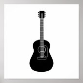 Poster Guitare acoustique Noir (Devant)