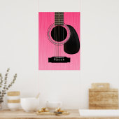 Poster Guitare acoustique rose (Cuisine)