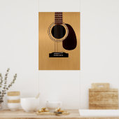 Poster Guitare acoustique supérieure épicéa (Cuisine)