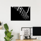 Poster Guitare acoustique (version B&W) (Bureau à domicile)