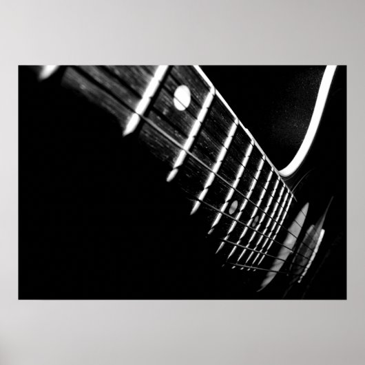 Poster Guitare acoustique (version B&W) (Devant)