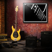 Poster Guitare acoustique (version B&W)