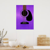 Poster Guitare acoustique violette (Cuisine)