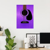 Poster Guitare acoustique violette (Bureau à domicile)