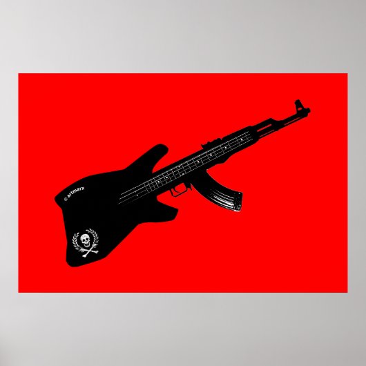 Poster Guitare AK 47 (Devant)