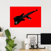 Poster Guitare AK 47 (Bureau à domicile)