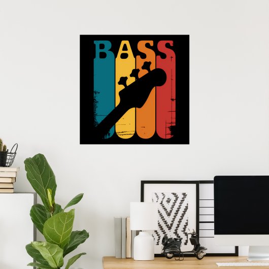 Poster Guitare basse (Bureau à domicile)