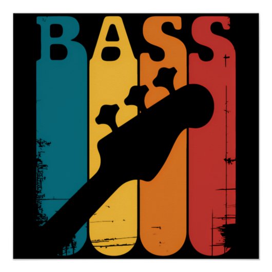 Poster Guitare basse (Devant)