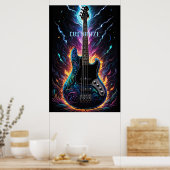 Poster Guitare basse électrique à base d'Imaginaire (Cuisine)