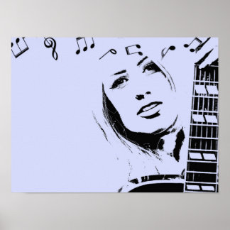 Poster Guitare bébé
