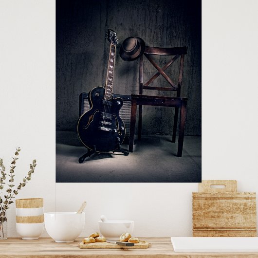 Poster guitare blues (Cuisine)