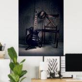 Poster guitare blues (Bureau à domicile)