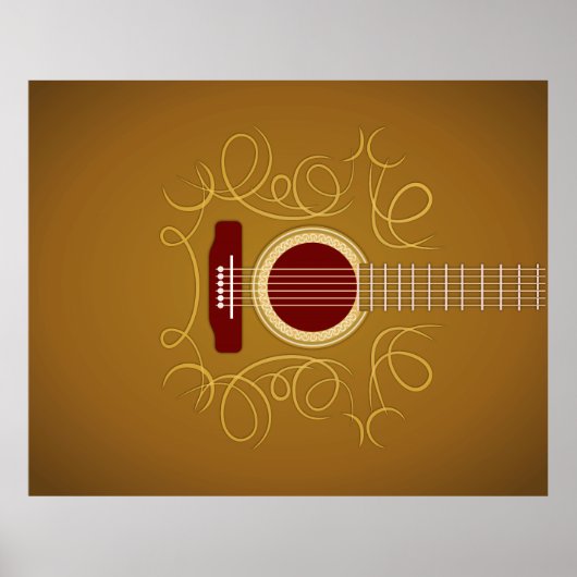 Poster Guitare classique acoustique (Devant)