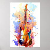 Poster Guitare colorée (Devant)