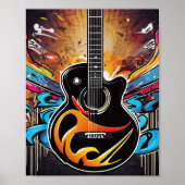 Poster Guitare cool (Devant)