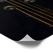 Poster Guitare de basse cool (Coin)