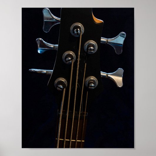 Poster Guitare de basse cool (Devant)