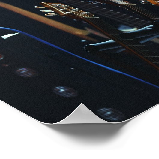 Poster Guitare de basse cool (Coin)