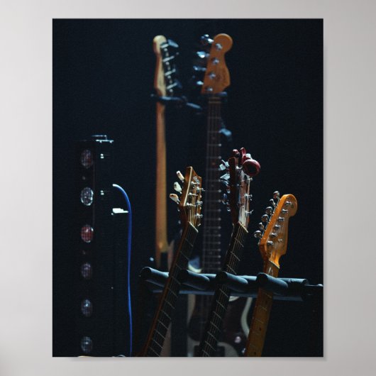 Poster Guitare de basse cool (Devant)