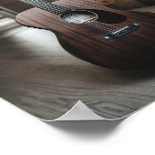 Poster Guitare de basse cool (Coin)