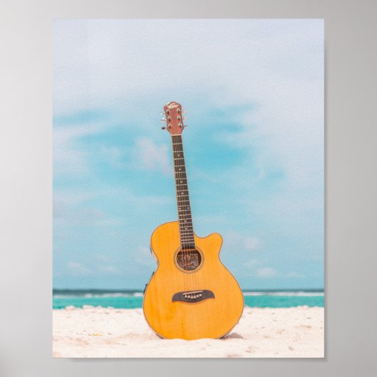 Poster Guitare de basse cool (Devant)