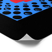 Poster Guitare de la Fête de Jazz en Blue Too (Coin)