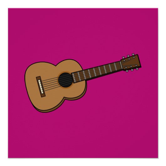 Poster Guitare Dessin Animé (Devant)