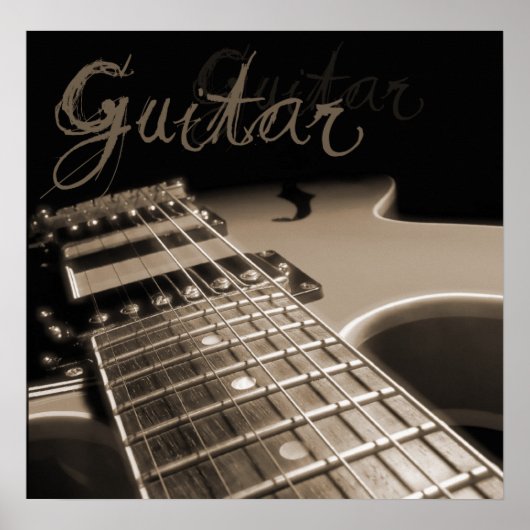 Poster Guitare électrique 2 - Brown (Devant)