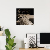 Poster Guitare électrique 2 - Brown (Bureau à domicile)