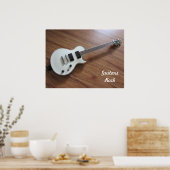 Poster Guitare électrique blanche (Cuisine)