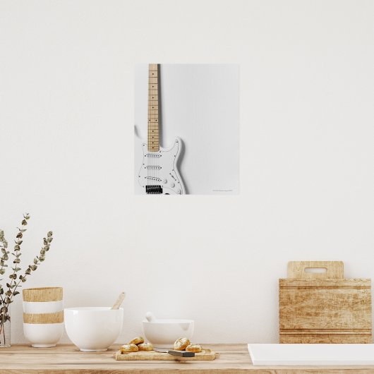 Poster Guitare électrique blanche 3 (Cuisine)