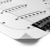 Poster Guitare électrique blanche 3 (Coin)
