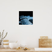 Poster Guitare électrique - Bleu (Cuisine)