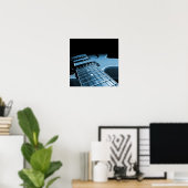 Poster Guitare électrique - Bleu (Bureau à domicile)