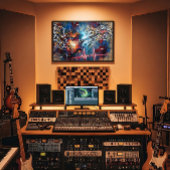 Poster Guitare électrique cosmique