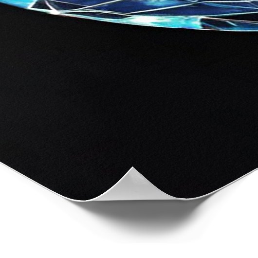 Poster Guitare électrique coupe diamant (Coin)