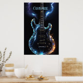 Poster Guitare électrique coupe diamant (Cuisine)