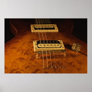 Poster Guitare électrique en bois