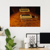 Poster Guitare électrique en bois (Bureau à domicile)