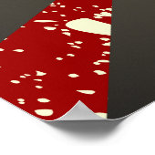 Poster Guitare électrique et ailes noir blanc rouge affic (Coin)