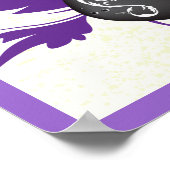 Poster Guitare Électrique, Fils Et Feuilles Abstraits (Coin)