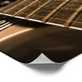 Poster Guitare électrique - Orange épicé (Coin)
