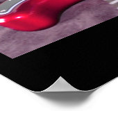 Poster Guitare électrique rouge (Coin)