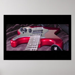 Poster Guitare électrique rouge