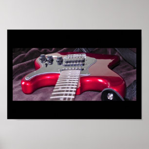 Poster Guitare électrique rouge