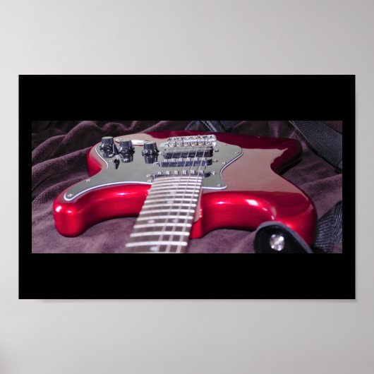 Poster Guitare électrique rouge (Devant)