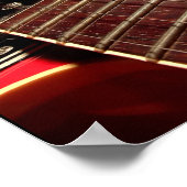 Poster Guitare électrique - Rouge original (Coin)